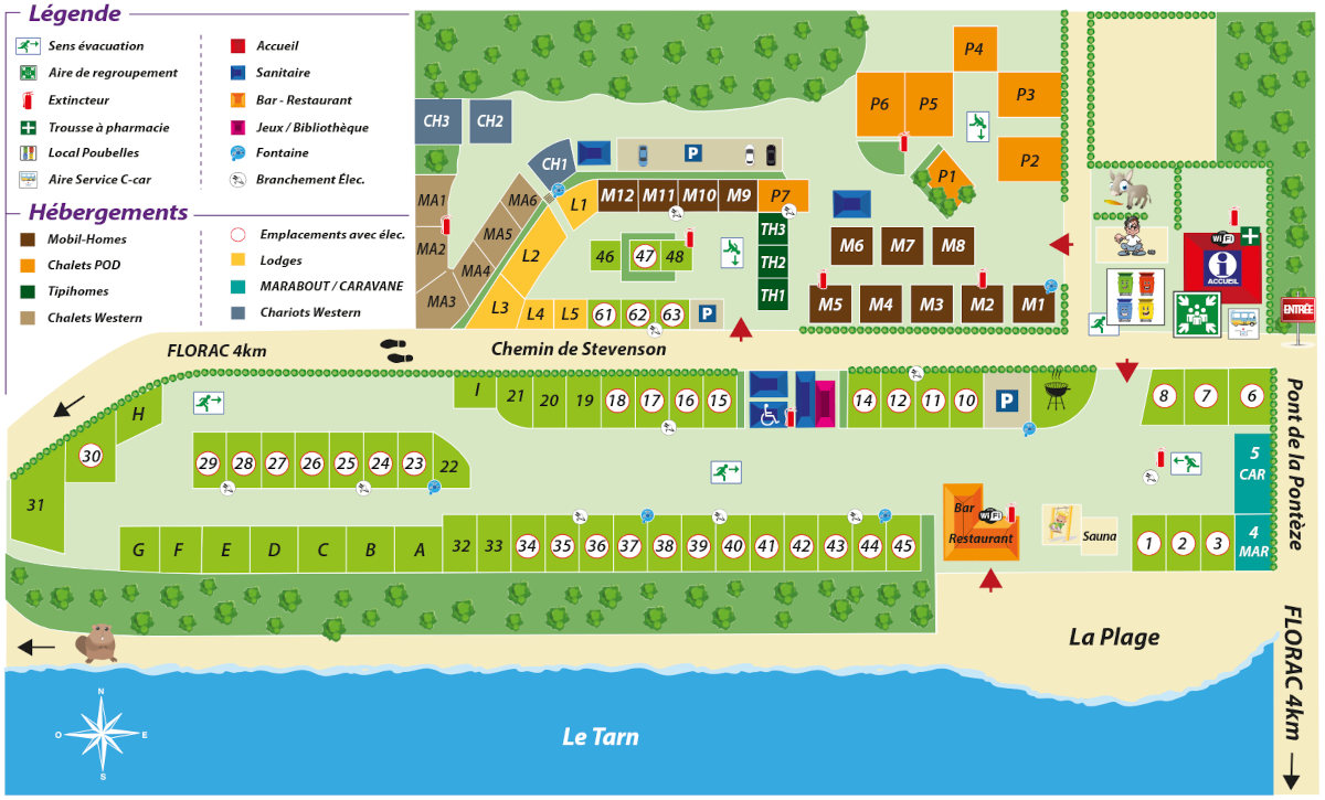 Plan du camping